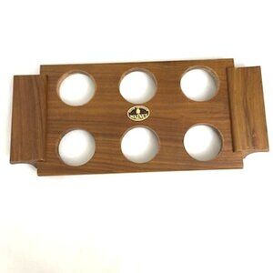 Vtg Solid American Walnut Wood Barware Mission Crafted CA